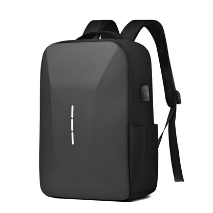 variant image of black antitheft backpack with built in lock and external USB port